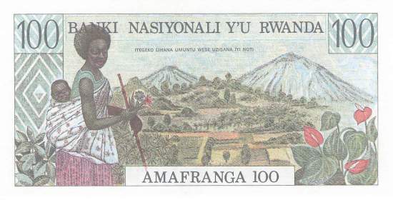 100 Francs p.12 1978 Ruanda